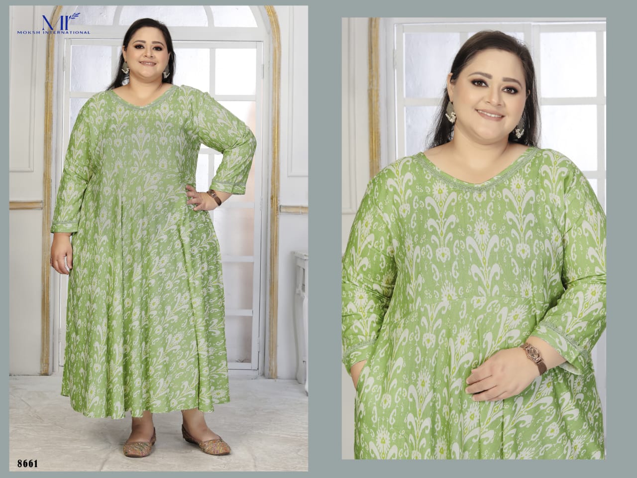 8661 Plus Size Color Vol 2 Moksh Anarkali Kurti