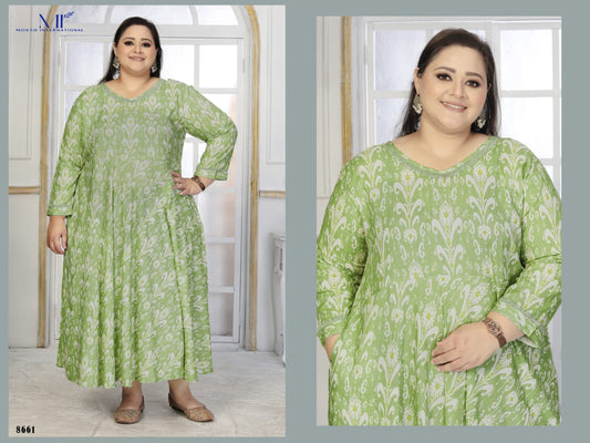 8661 Plus Size Color Vol 2 Moksh Anarkali Kurti