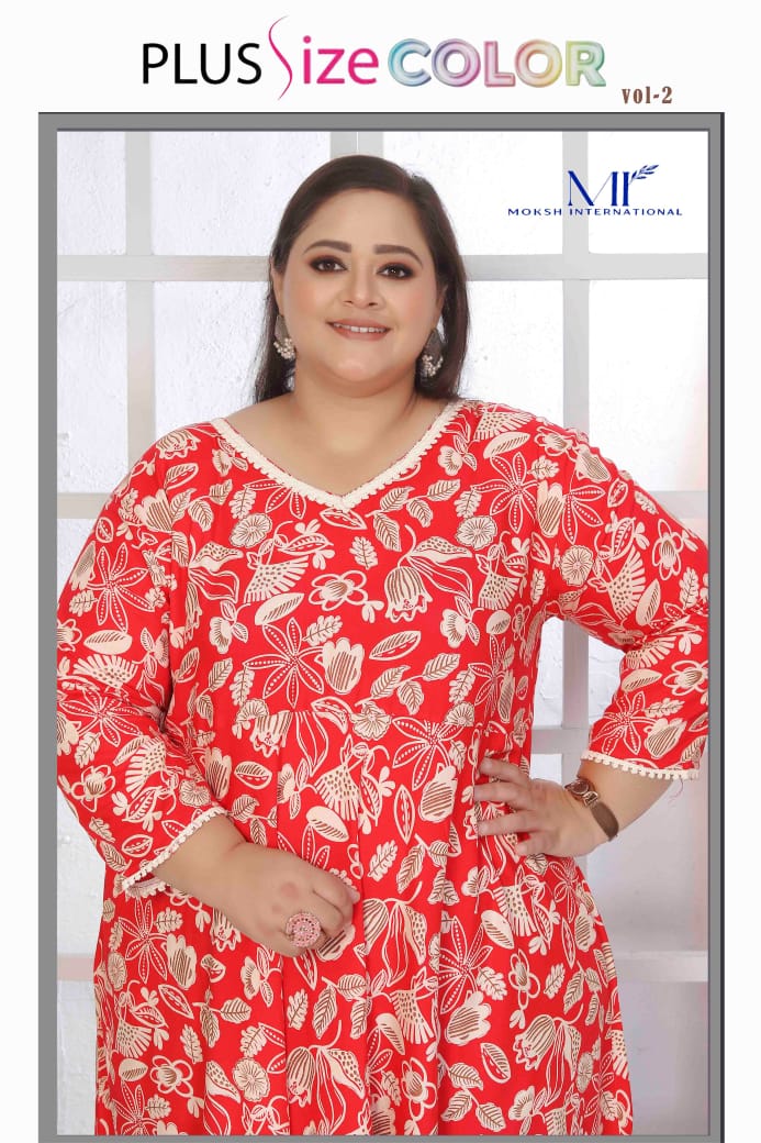 8662 Plus Size Color Vol 2 Moksh Anarkali Kurti