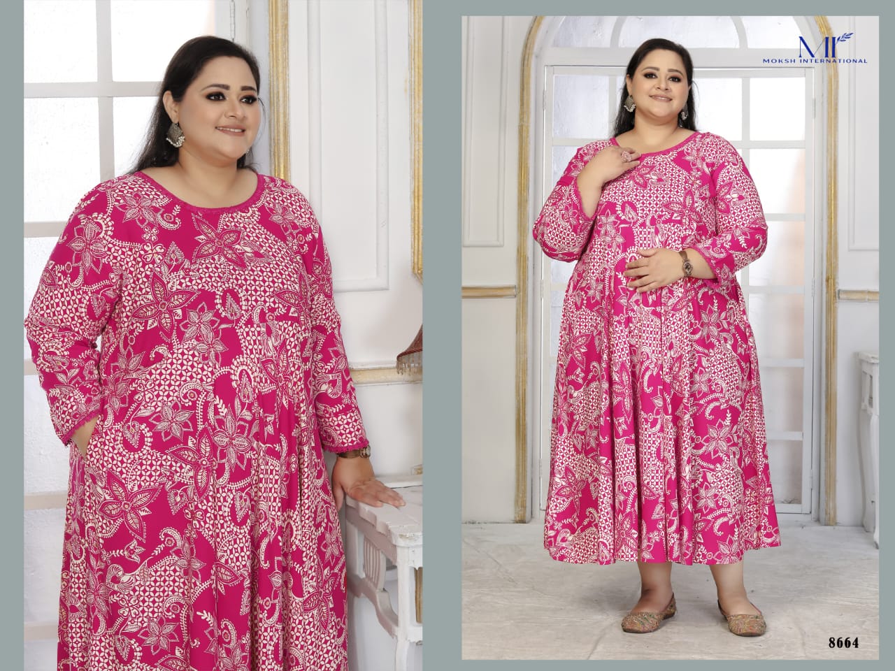 8664 Plus Size Color Vol 2 Moksh Anarkali Kurti