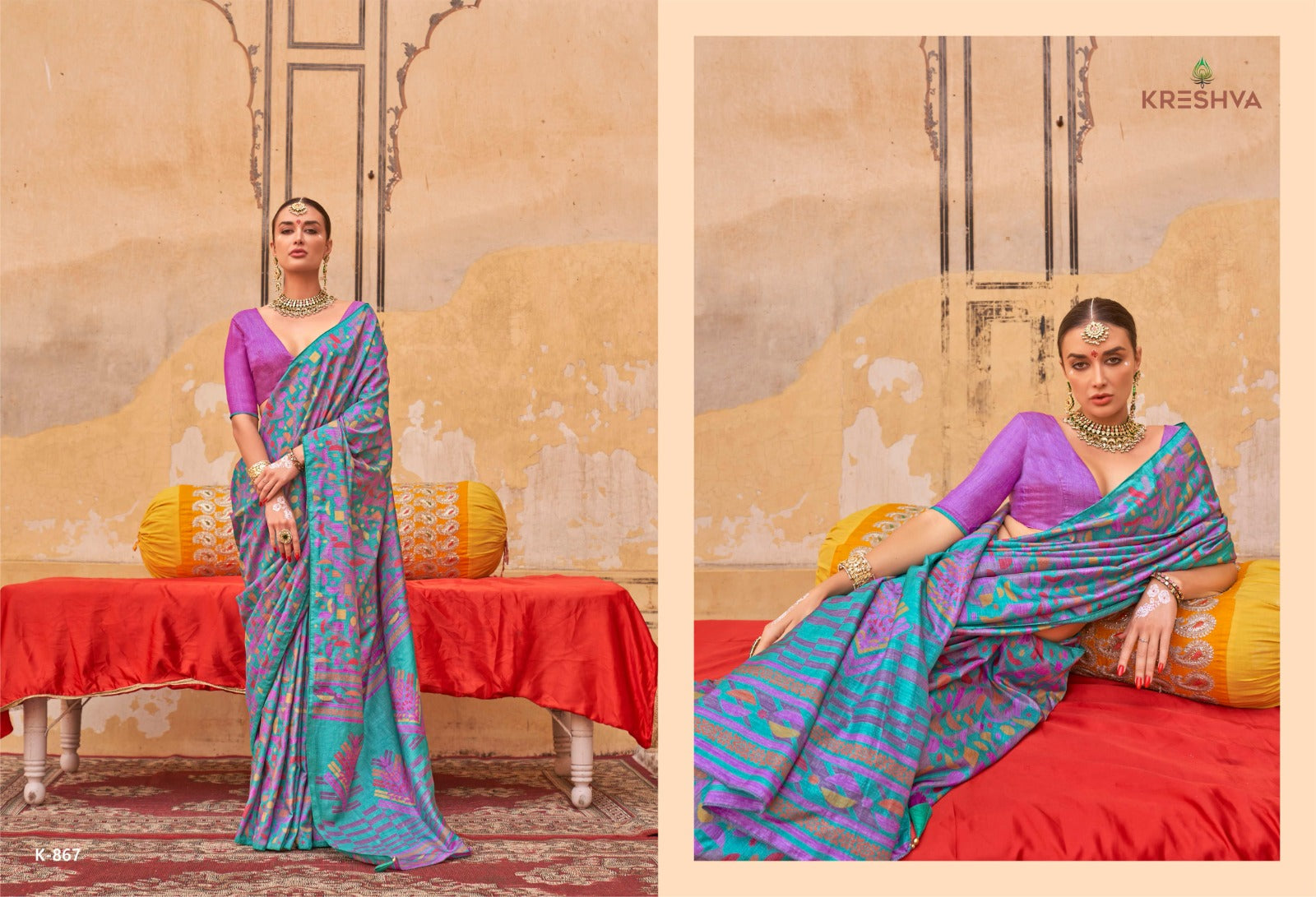 867 Rag Malhari Kreshva Silk Sarees