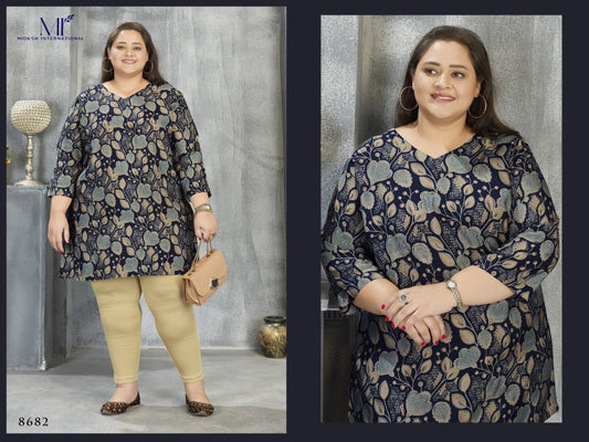 8682 Comfort Vol 1 Moksh Premium Chanderi Short Kurti