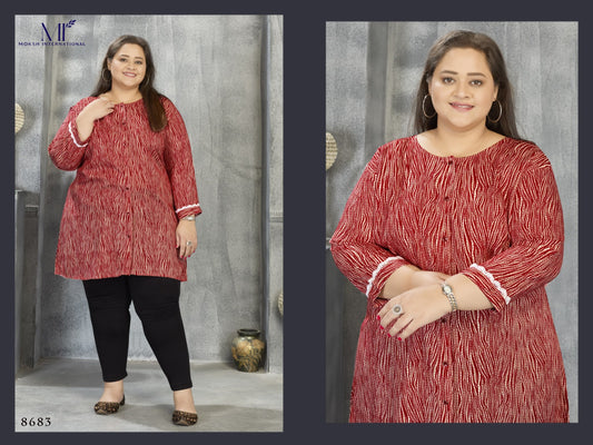 8683 Comfort Vol 1 Moksh Premium Chanderi Short Kurti