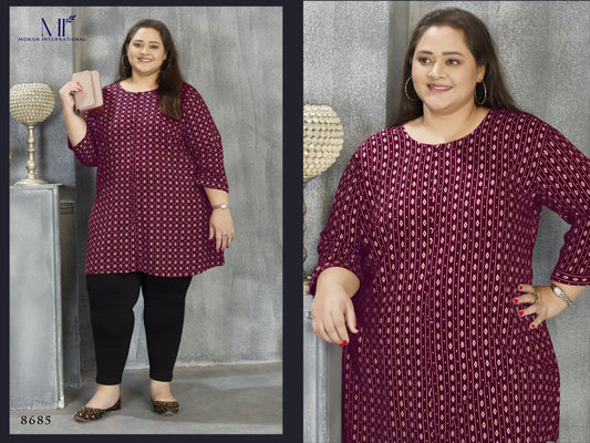 8685 Comfort Vol 1 Moksh Premium Chanderi Short Kurti