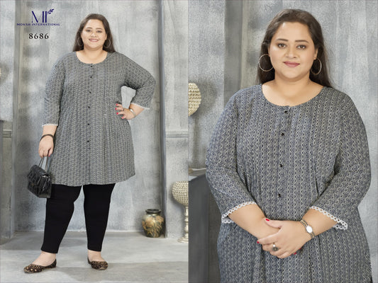 8686 Comfort Vol 1 Moksh Premium Chanderi Short Kurti
