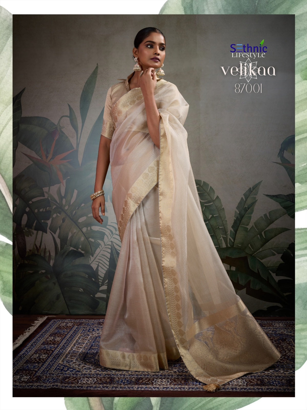 87001 Velikaa Sethnic Tissue Sarees