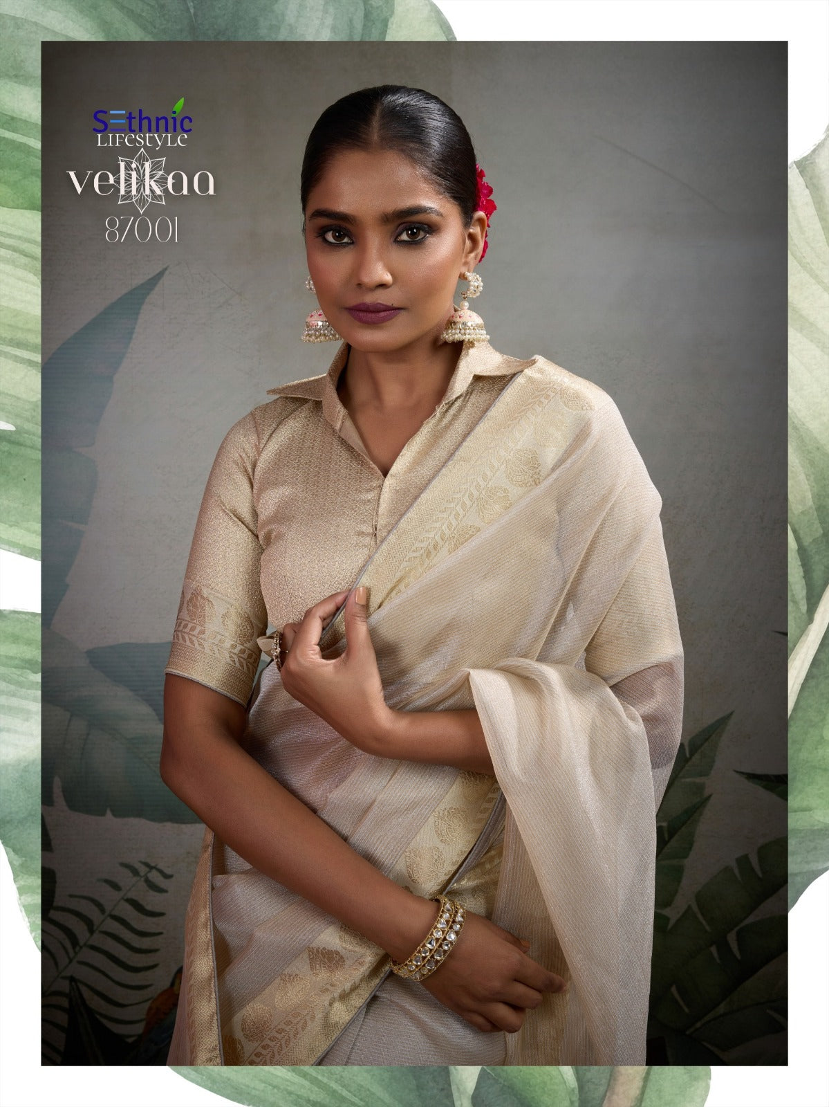 87001 Velikaa Sethnic Tissue Sarees