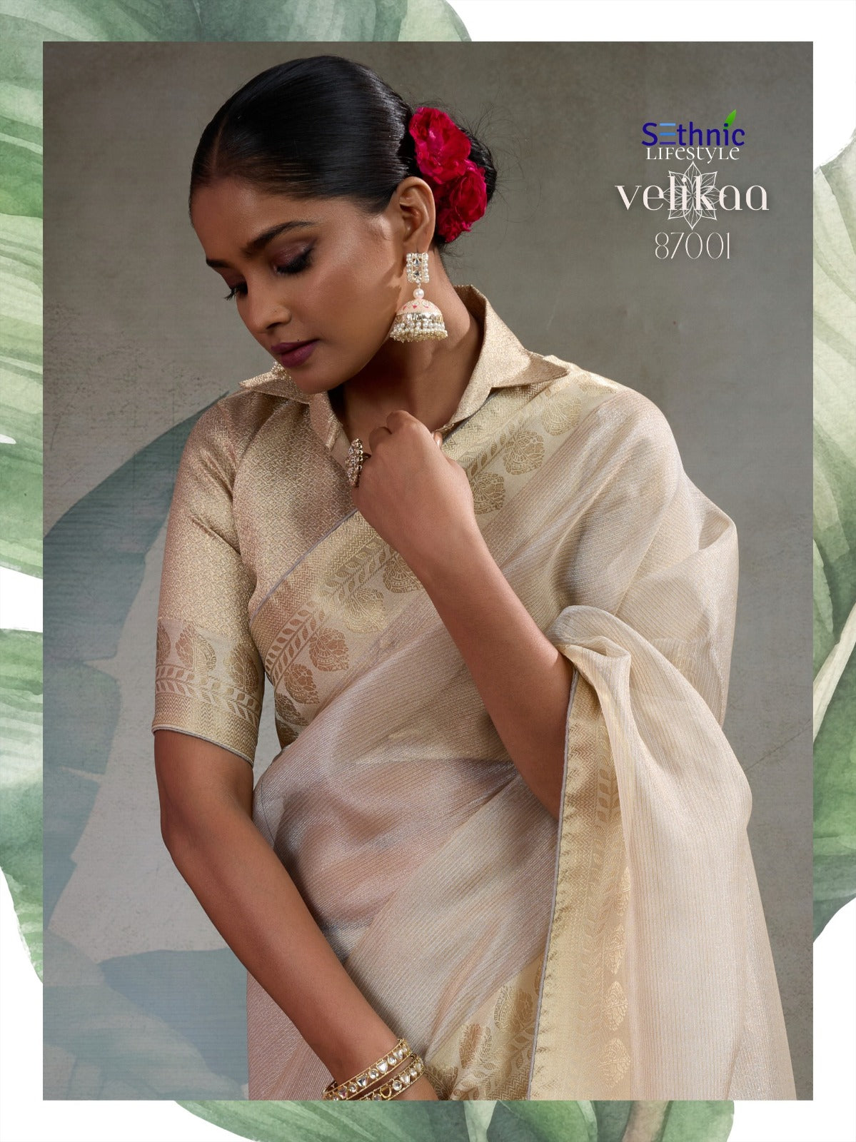 87001 Velikaa Sethnic Tissue Sarees