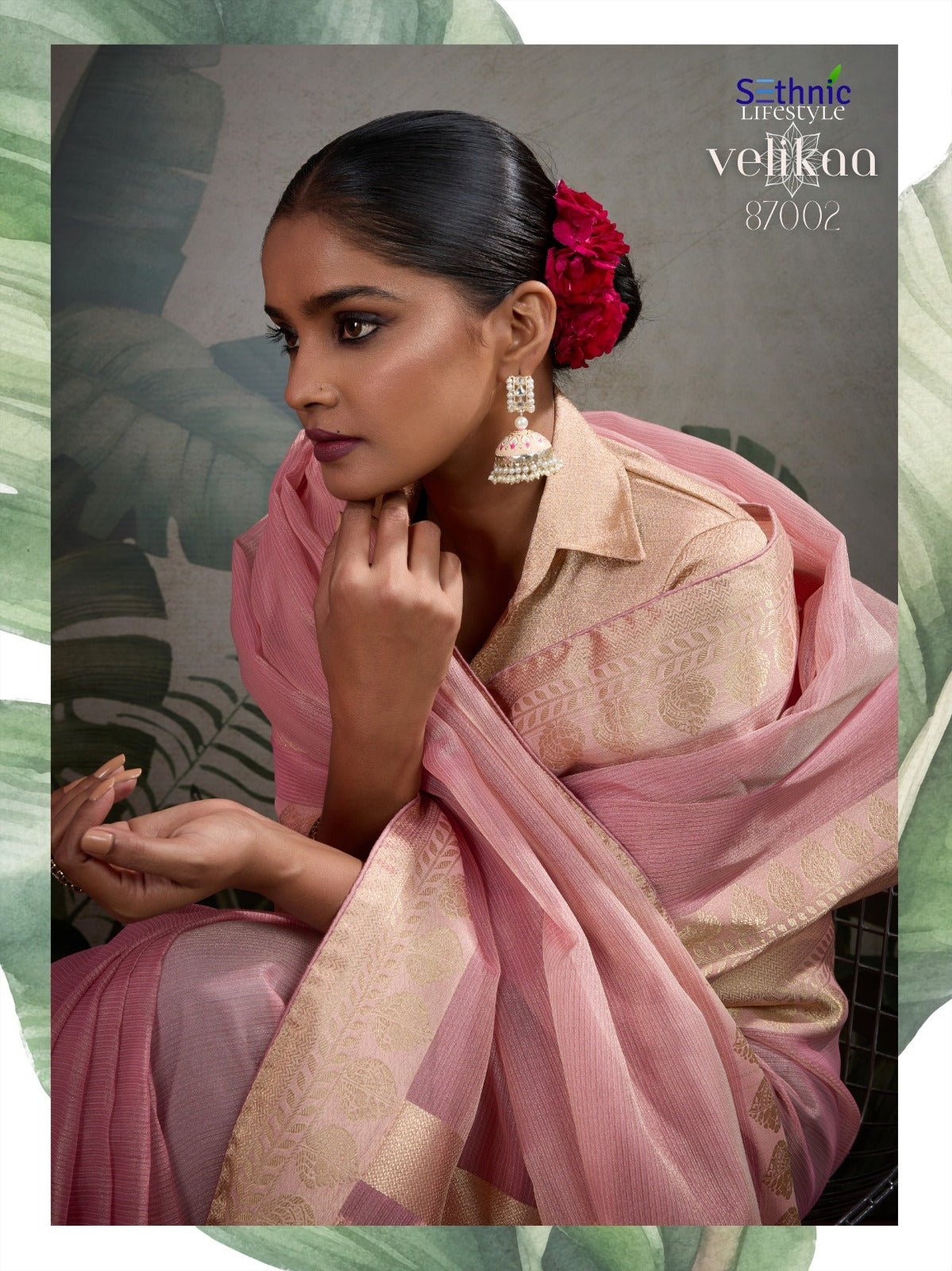 87002 Velikaa Sethnic Tissue Sarees