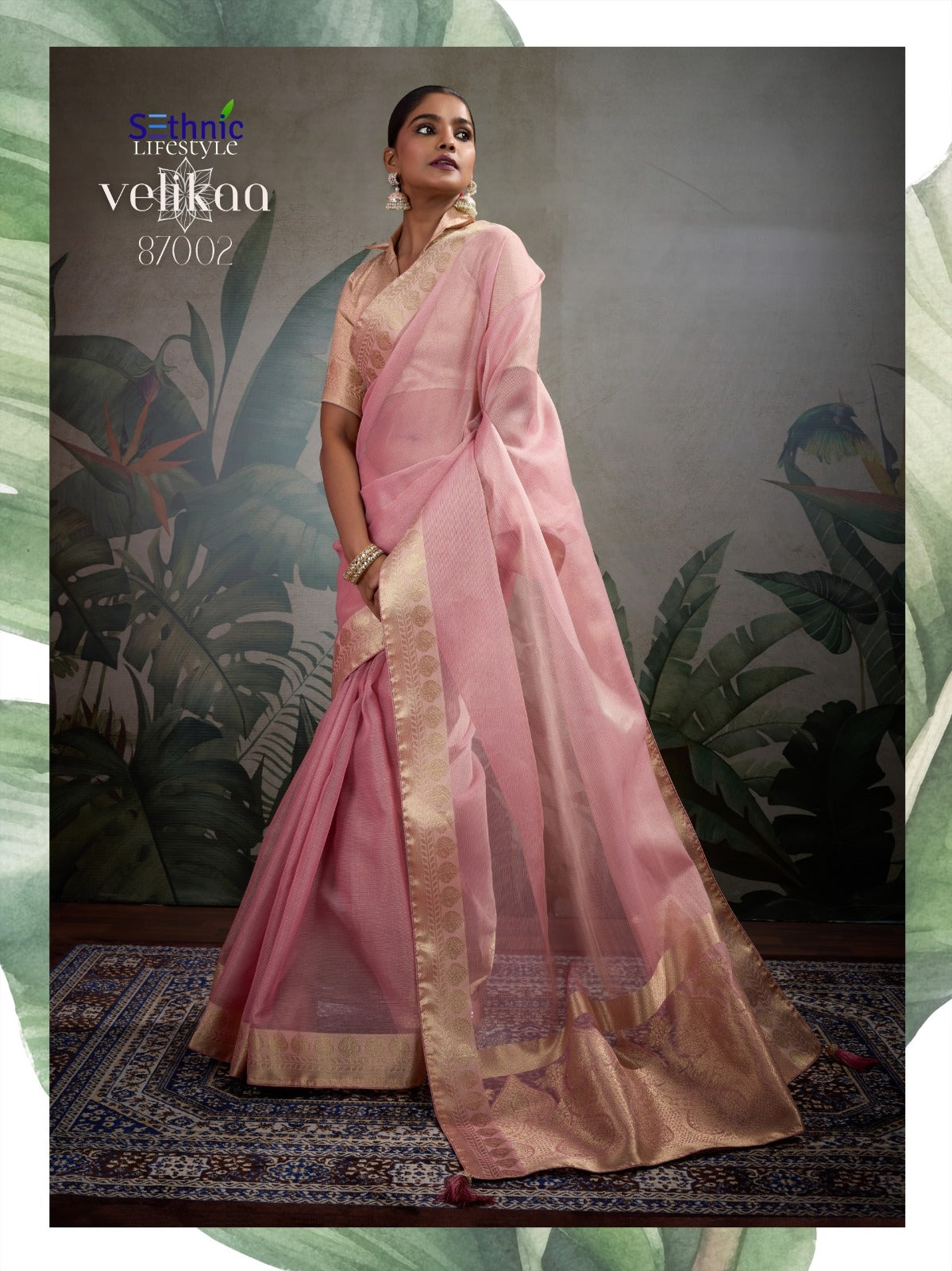 87002 Velikaa Sethnic Tissue Sarees