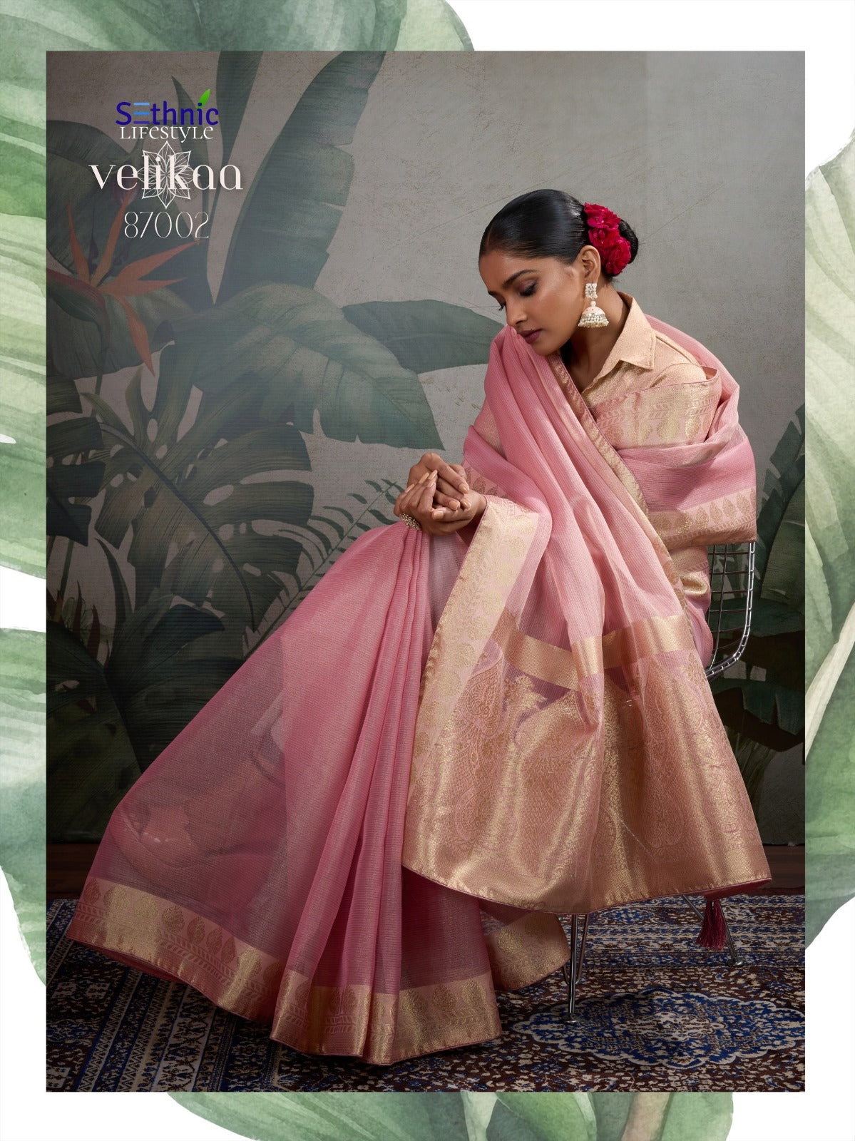 87002 Velikaa Sethnic Tissue Sarees