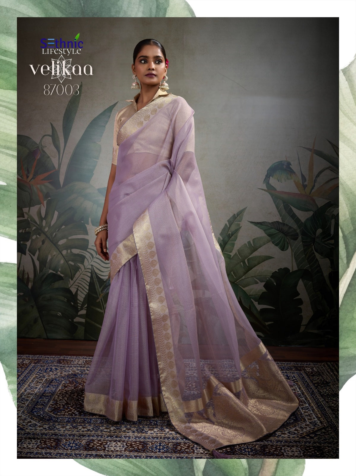 87003 Velikaa Sethnic Tissue Sarees