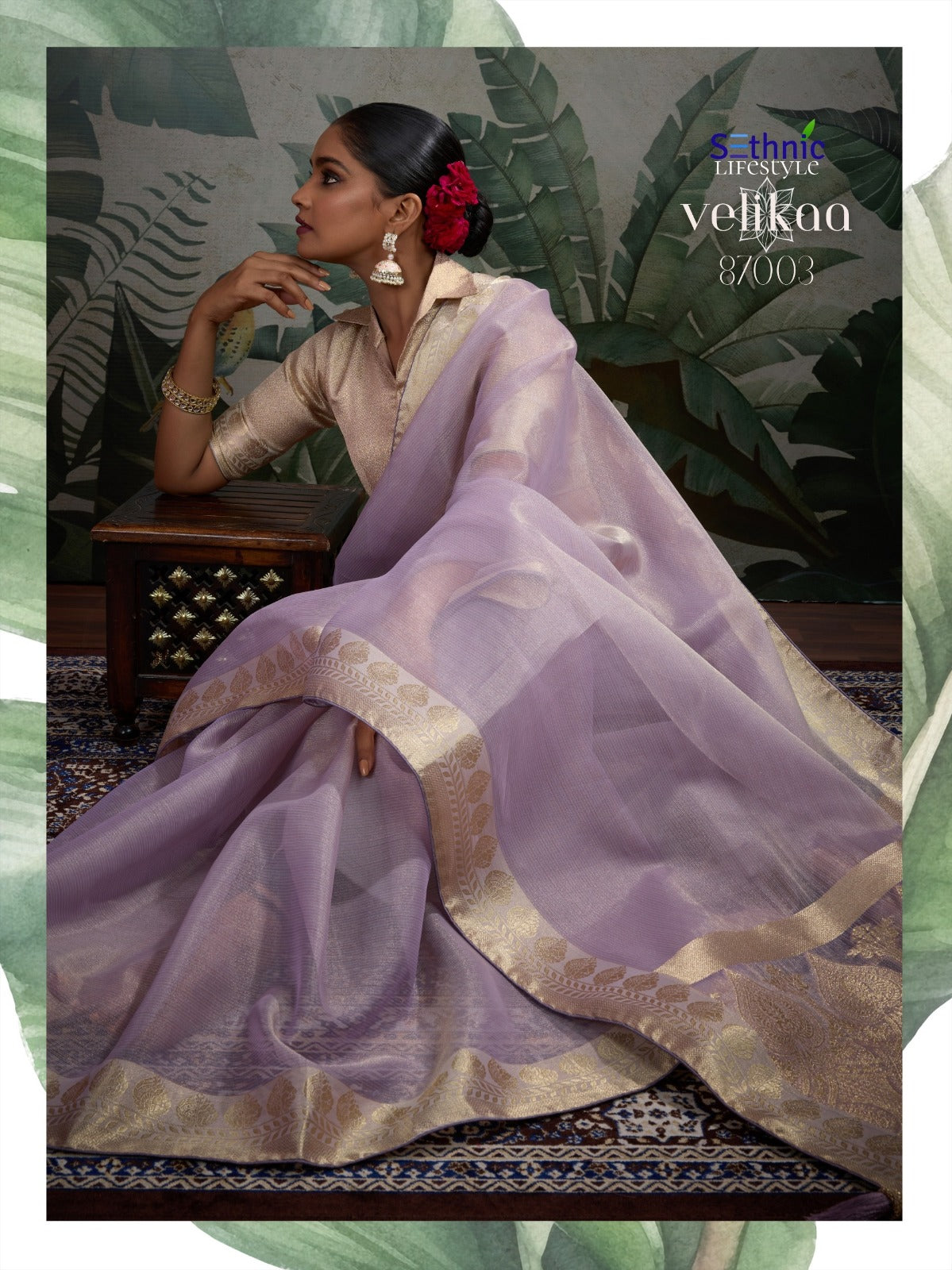 87003 Velikaa Sethnic Tissue Sarees