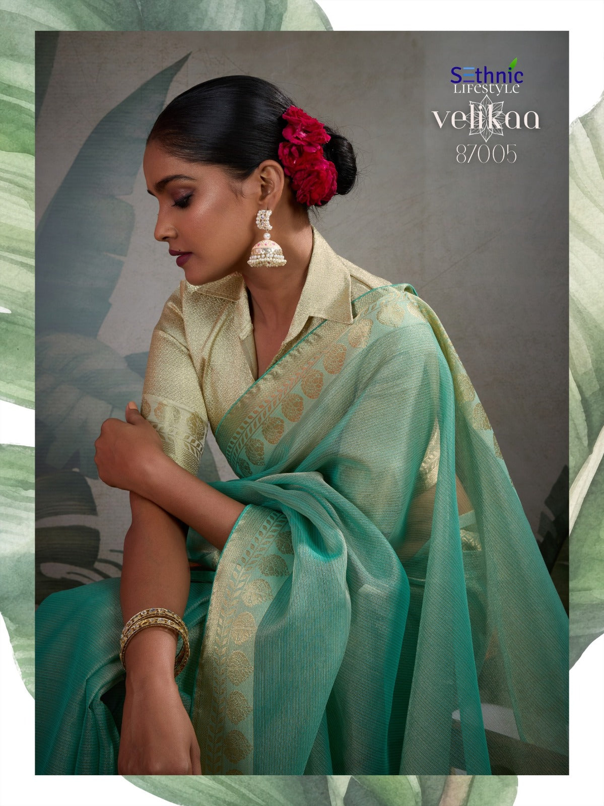 87005 Velikaa Sethnic Tissue Sarees