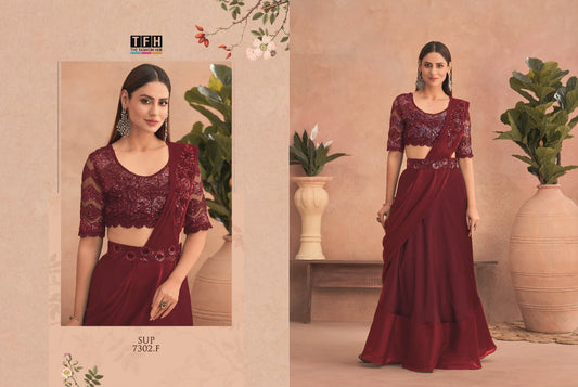 Sup 7302-F Tfh Sarees
