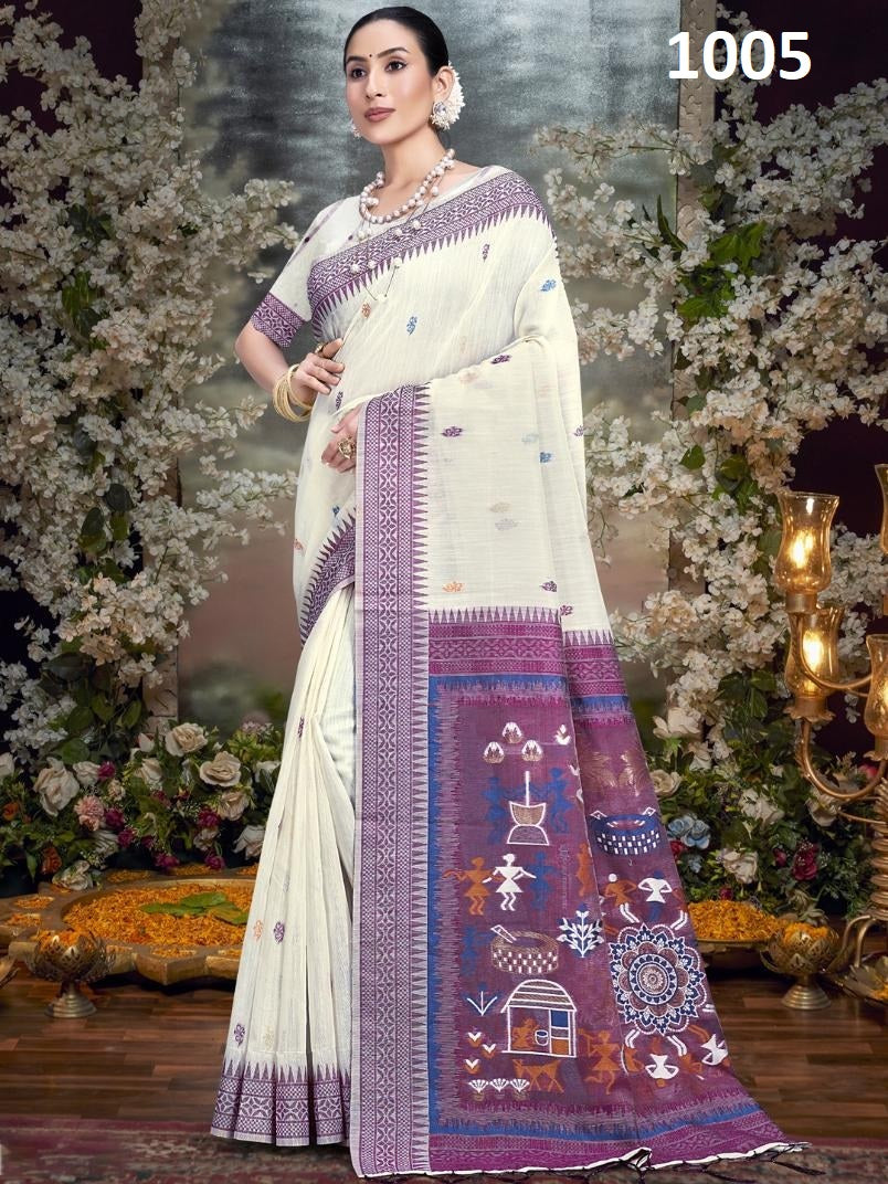 1005 Cotton Plus Bunawat Sarees