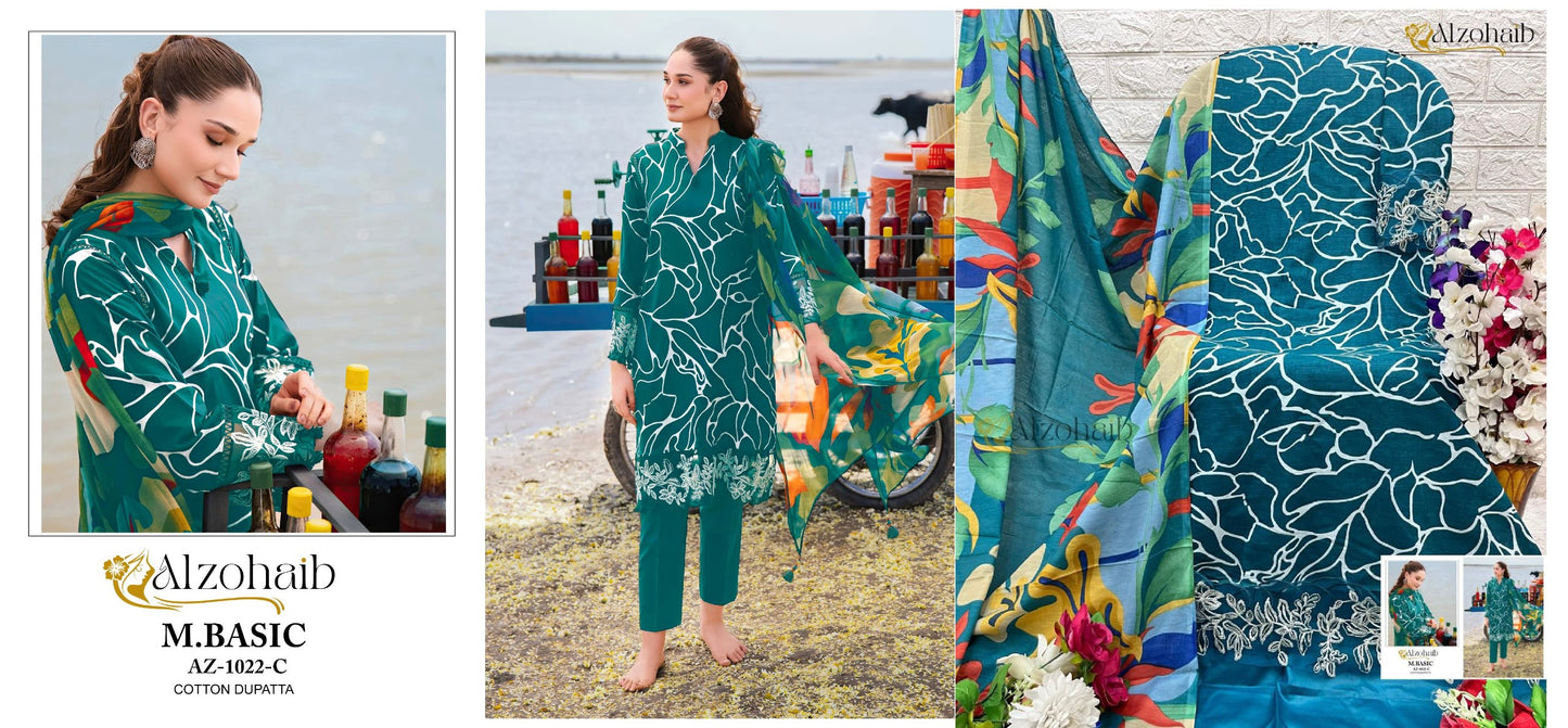 1022C M Basic Al Zohaib Pakistani Salwar Suits