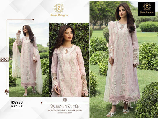 872 Ziaaz Designs Embroidery Pakistani Salwar Suits