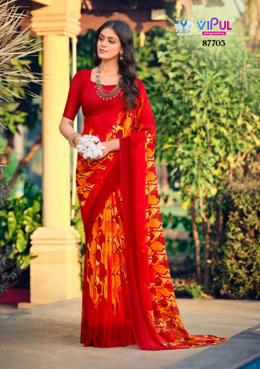 87705 Simran Vipul Georgette Sarees