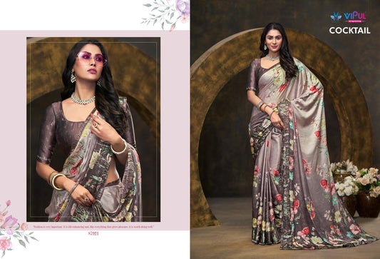 87921 Cocktail Vipul Print Sarees