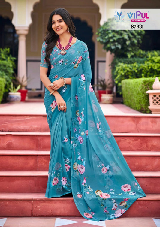87931 Twisha Vipul Weightless Sarees