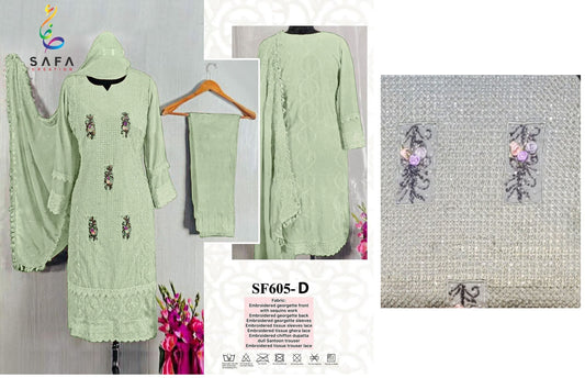 605D Safa Creation Pakistani Salwar Suits