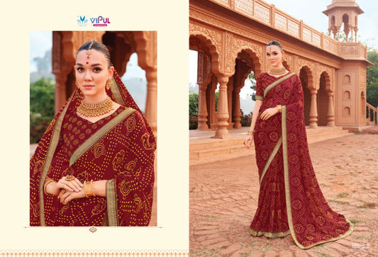 88608A Chakori Vipul Chiffon Sarees