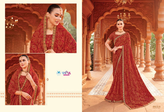 88610A Chakori Vipul Chiffon Sarees