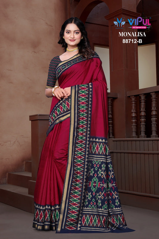 88712-B Monalisa Vipul Mal Cotton Sarees