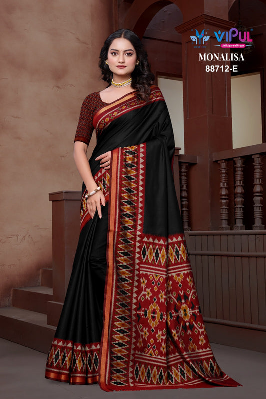88712-E Monalisa Vipul Mal Cotton Sarees