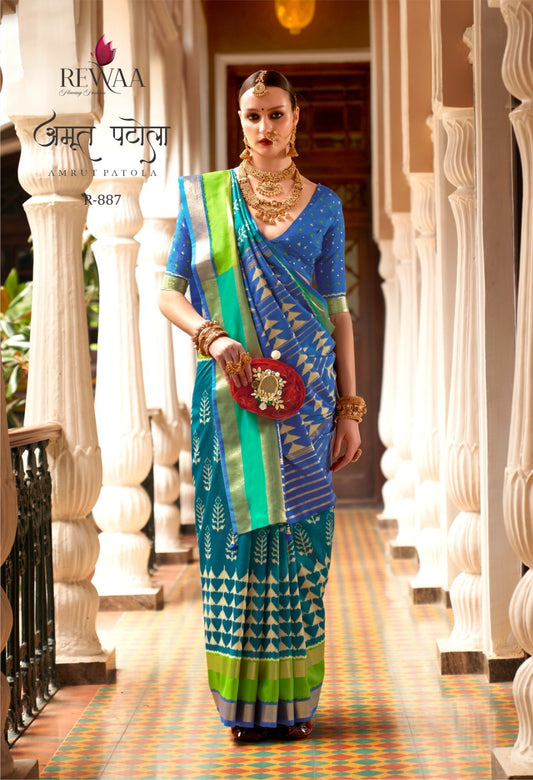 887 Amrut Patola Rewaa Pv Silk Sarees