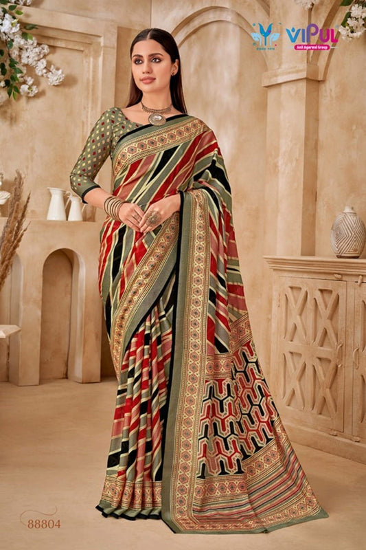 88804 Elaichi Vipul Brasso Sarees