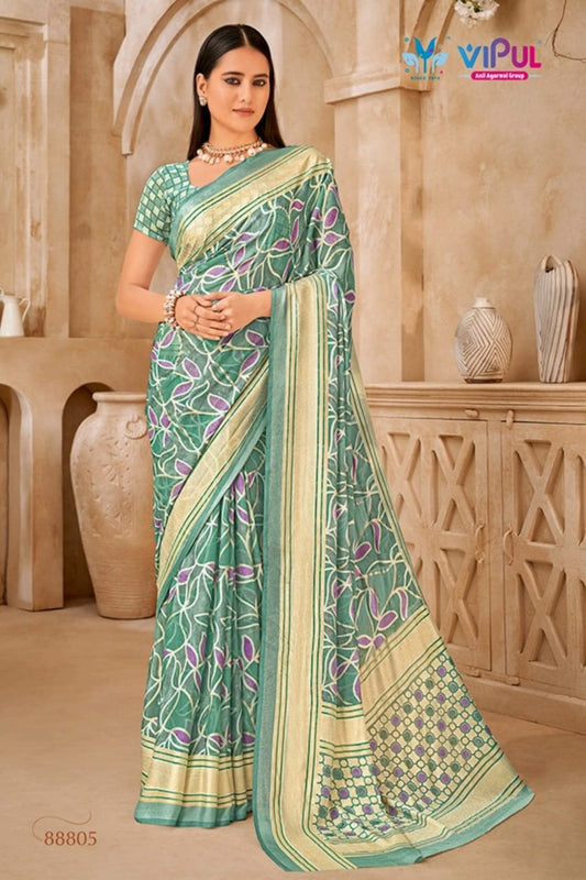 88805 Elaichi Vipul Brasso Sarees