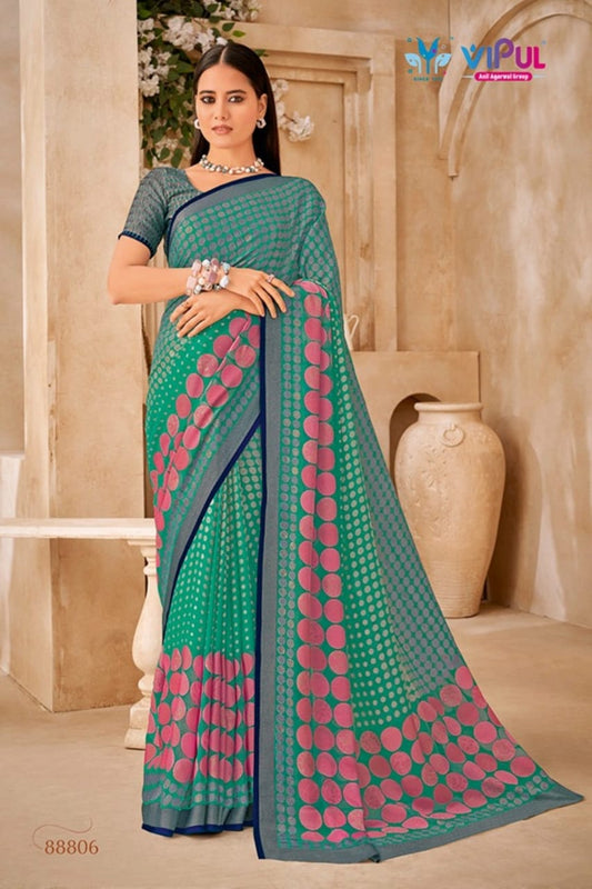 88806 Elaichi Vipul Brasso Sarees