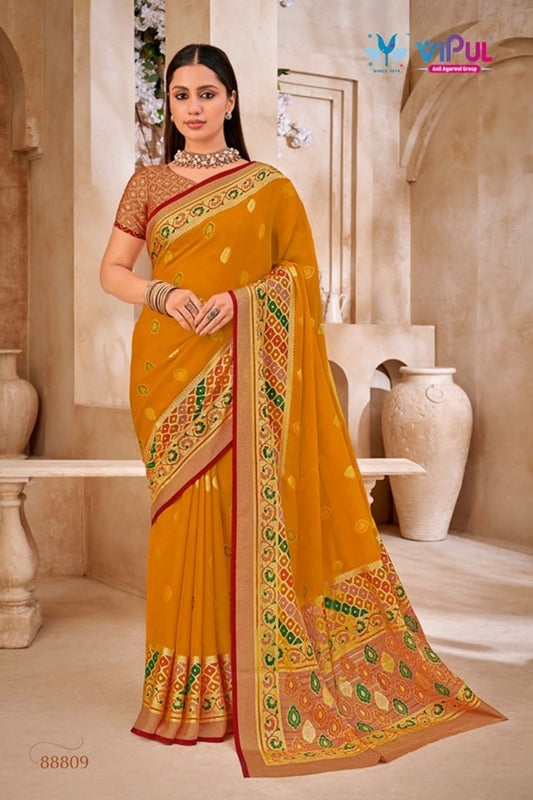 88809 Elaichi Vipul Brasso Sarees