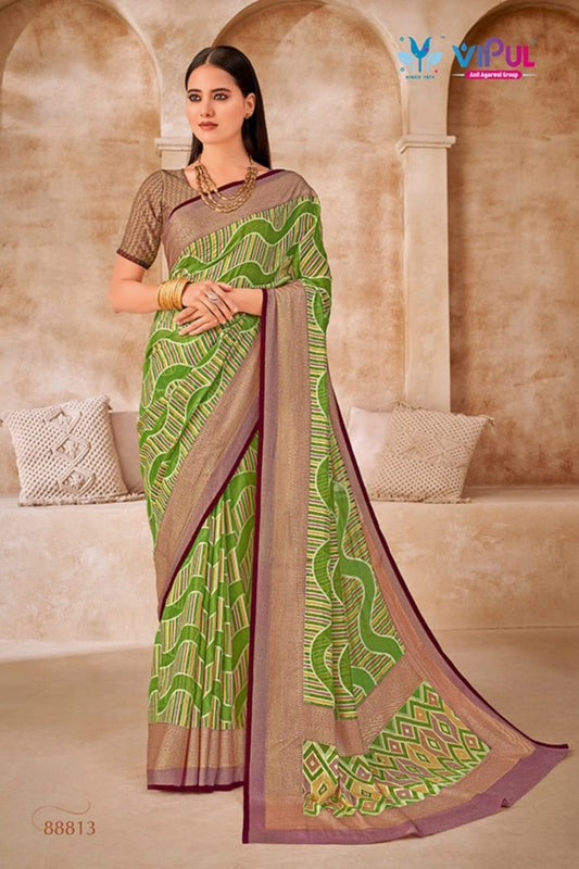 88813 Elaichi Vipul Brasso Sarees