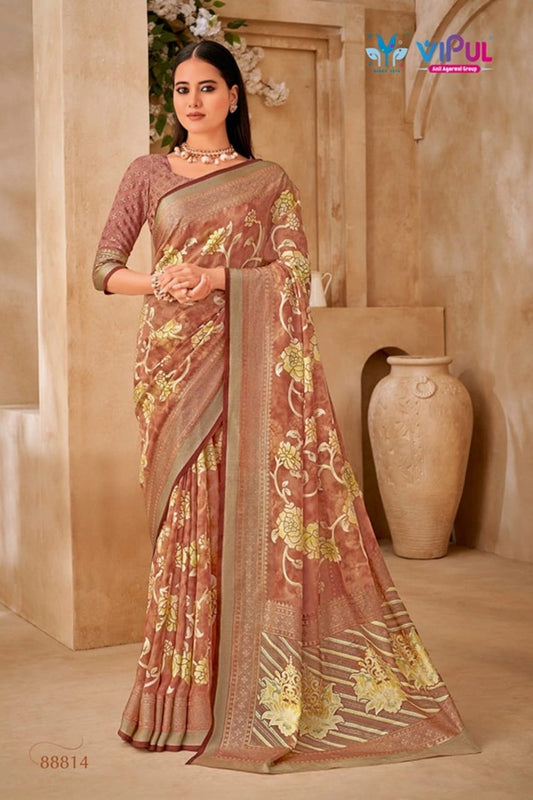 88814 Elaichi Vipul Brasso Sarees