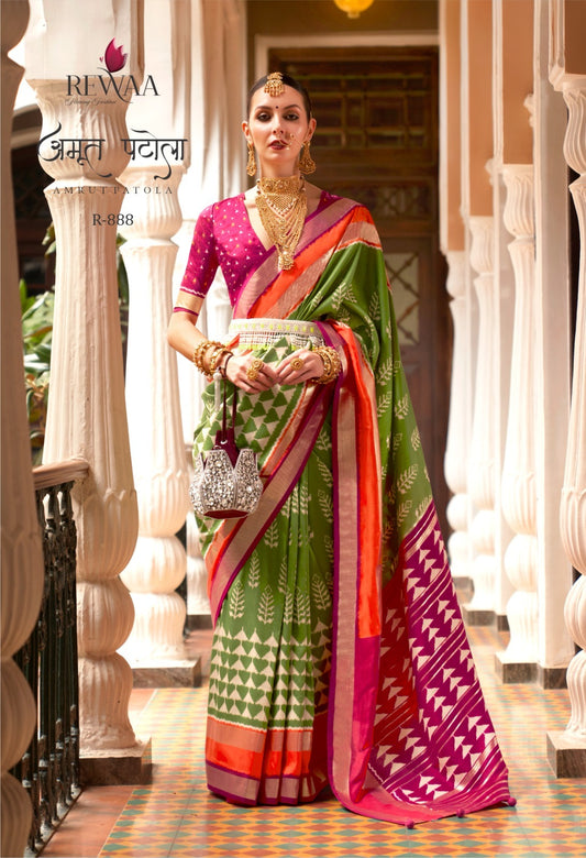 888 Amrut Patola Rewaa Pv Silk Sarees