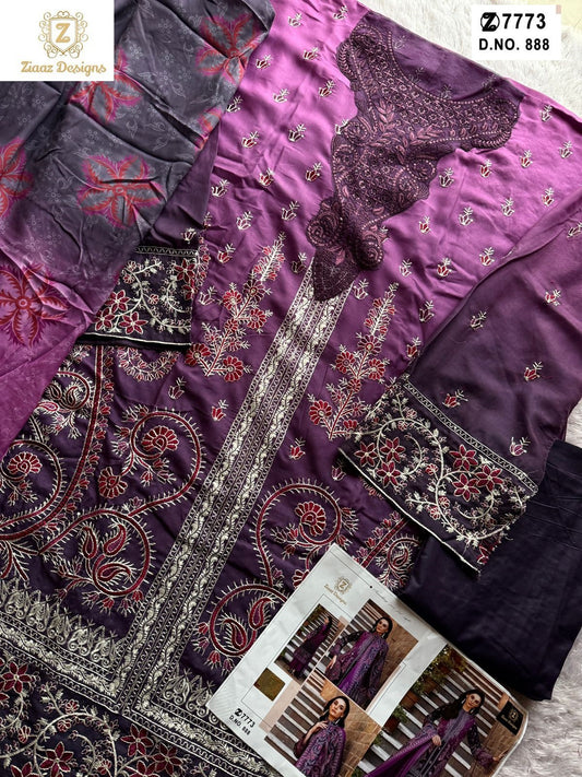 888 Ziaaz Designs Embroidery Pakistani Salwar Suits