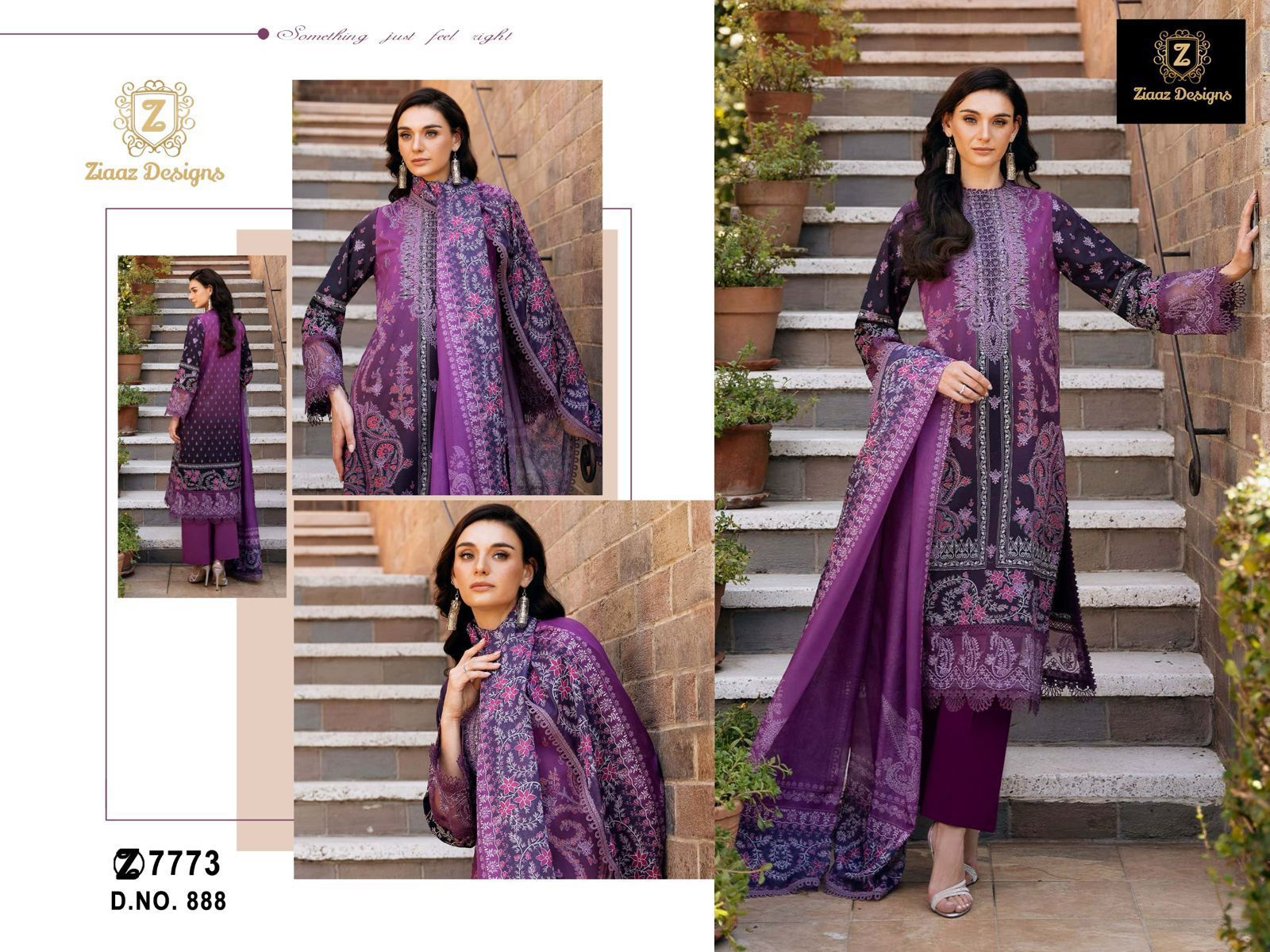 888 Ziaaz Designs Embroidery Pakistani Salwar Suits