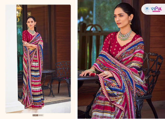 88920 Ladlee Vipul Embroidery Work Sarees