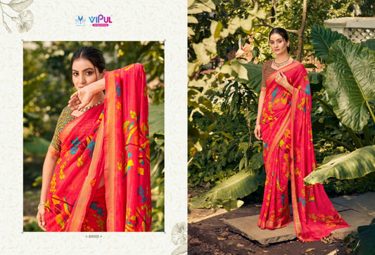 89001 Urvashi Vipul Chiffon Sarees