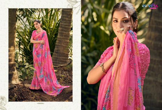 89004 Urvashi Vipul Chiffon Sarees