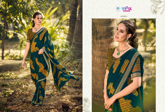89005 Urvashi Vipul Chiffon Sarees