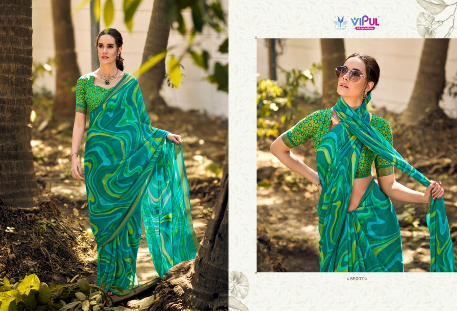89007 Urvashi Vipul Chiffon Sarees