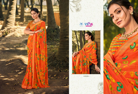 89008 Urvashi Vipul Chiffon Sarees