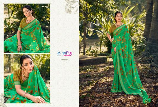 89009 Urvashi Vipul Chiffon Sarees