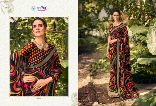 89012 Urvashi Vipul Chiffon Sarees