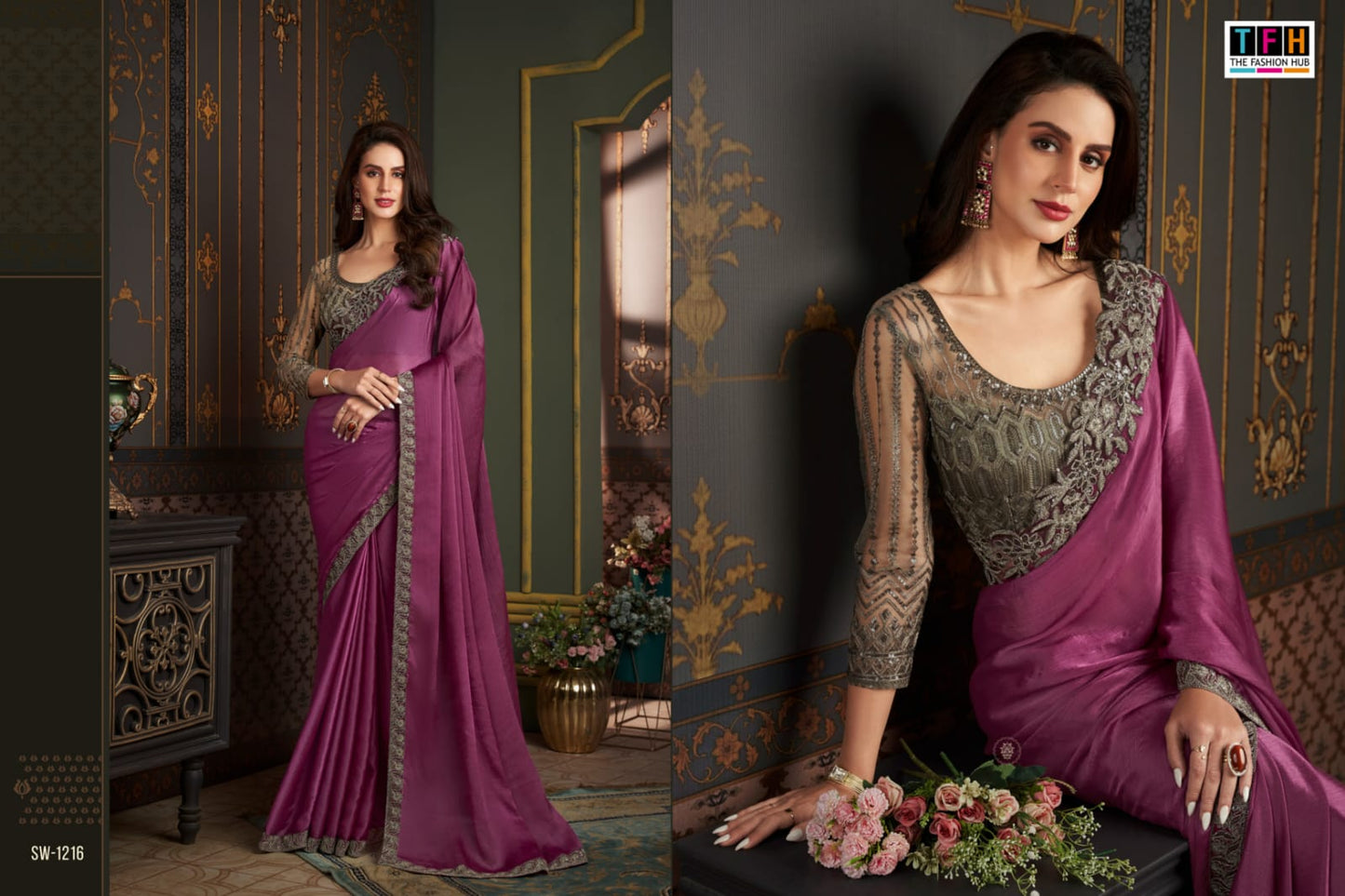 1216 Sandalwood Vol 12 Tfh Sarees