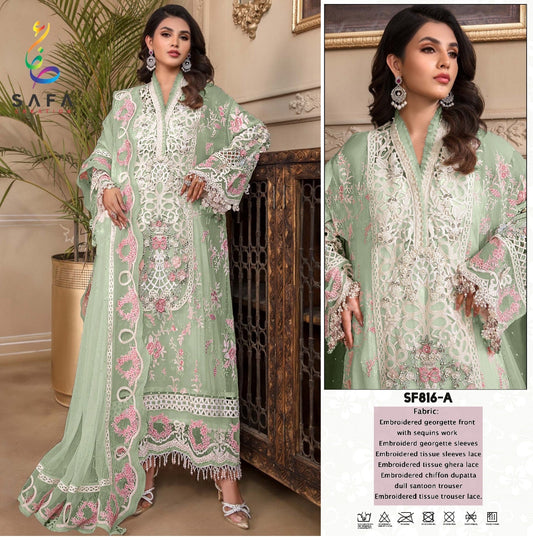 816A Safa Creation Pakistani Salwar Suits
